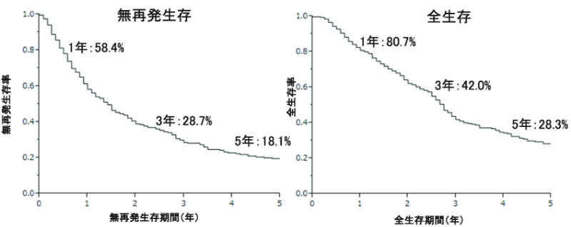 図11：膵癌の切除後予後曲線(N=329)